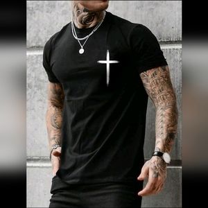 Men's Manfinity Cross T-Shirt, Size 42 (XL)
